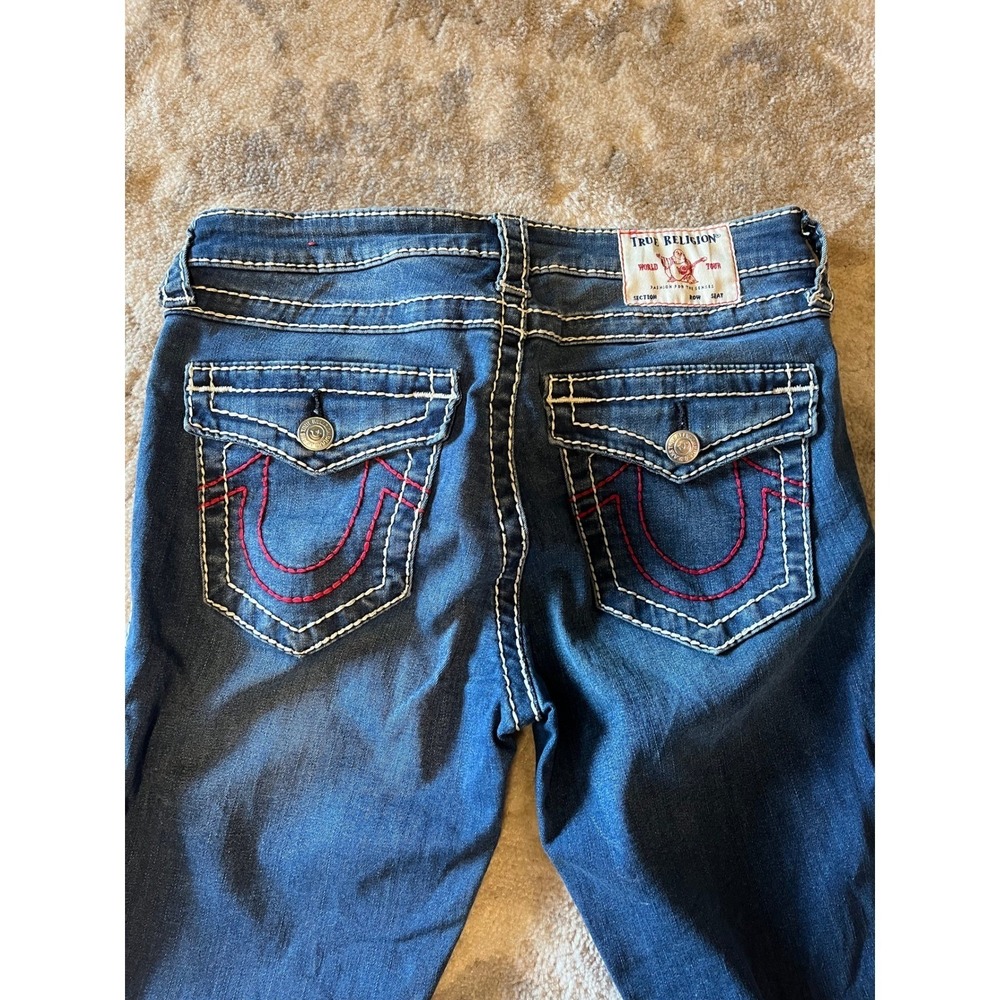 True Religion Halle Super Skinny Jeans Women's Size 30 Dark Wash Mid Rise Denim